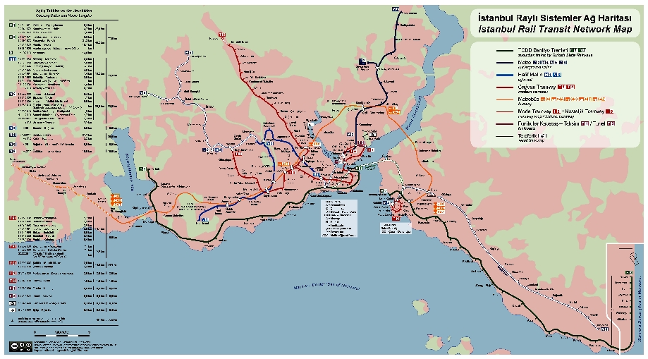 Карта общественного транспорта стамбула