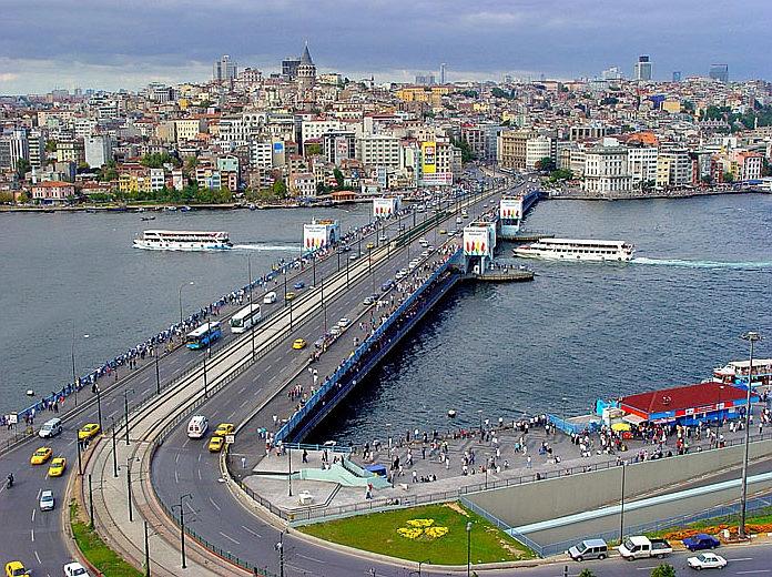 Стамбул: панорама Галатского моста