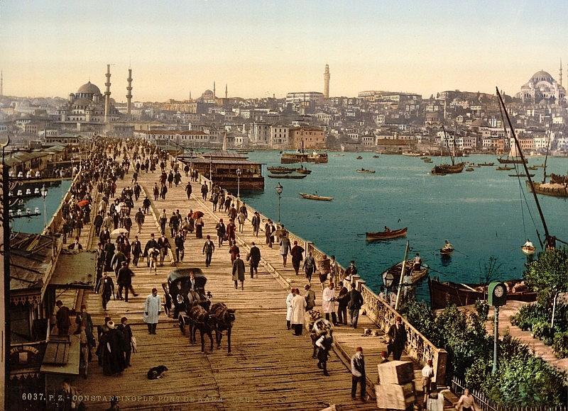 Стамбул: Галатский мост в 1863